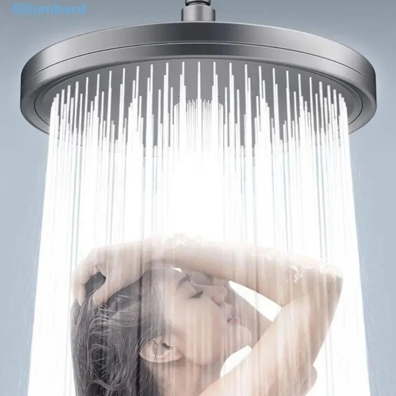 New 6 Modes Large Flow Supercharge Rainfall Shower Head 230mm Round High Pressure Top Spray Rain Showerhead Bathroom Accessories
